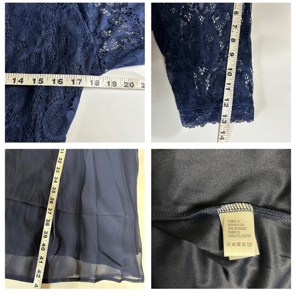 Women’s Navy Blue Lace Design Dress Size 18W - Picture 3 of 4